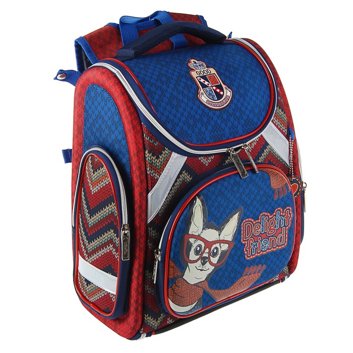 Ранец Стандарт раскладной Hatber CompactPlus 37*30*17 +мешок "Вязанка"