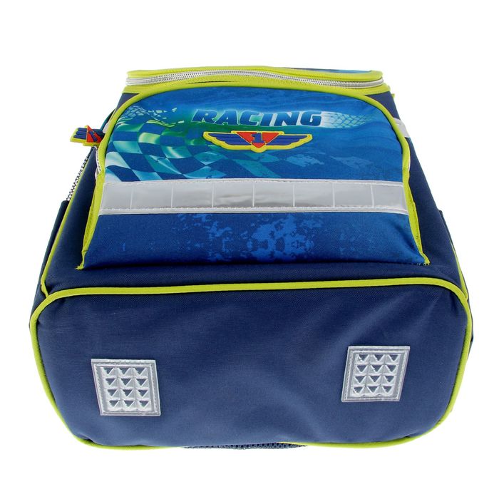 Ранец Стандарт Hatber Balance 38х29х6 для мальчика, жесткая форма "Машина" NRk_13033