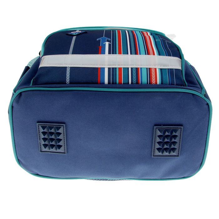 Ранец Стандарт Hatber Balance 38х29х6 для мальчика, жесткая форма "Полоски" NRk_13035