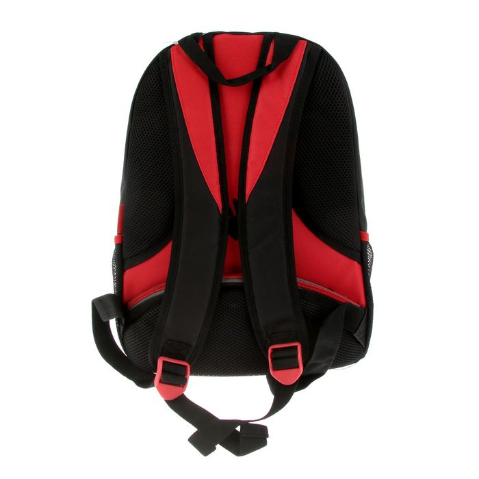 Рюкзак молодежный эргономичная спинка Hatber 42*30*20 Street «Линия руки», чёрный/красный NRk_17092