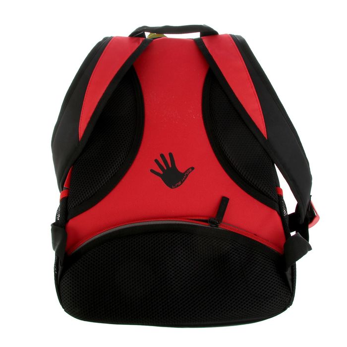 Рюкзак молодежный эргономичная спинка Hatber 42*30*20 Street «Линия руки», чёрный/красный NRk_17092