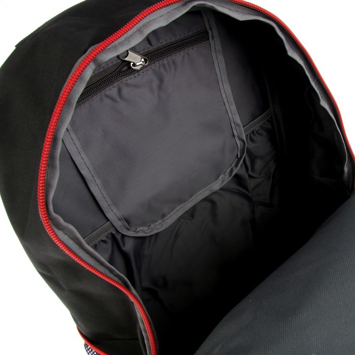 Рюкзак молодежный эргономичная спинка Hatber 42*30*20 Street «Линия руки», чёрный/красный NRk_17092