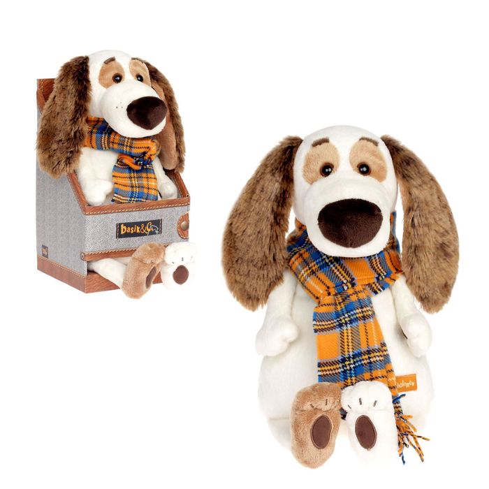 Мягкая игрушка "Бартоломей в шарфе", 33 см