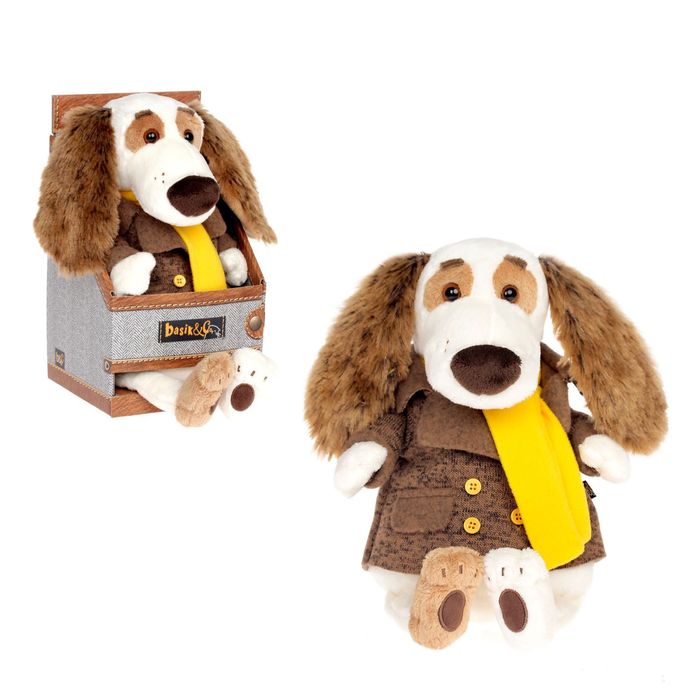 Мягкая игрушка "Бартоломей" в пальто, 27 см