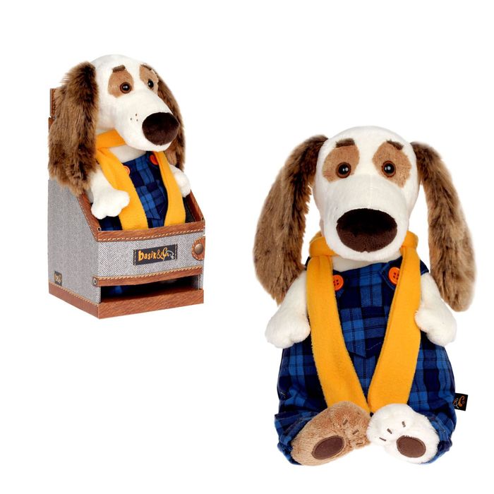 Мягкая игрушка "Бартоломей в синем комбинезоне", 27 см