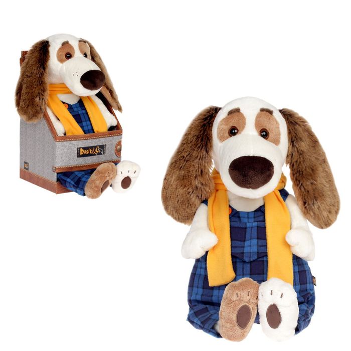 Мягкая игрушка "Бартоломей в синем комбинезоне", 33 см