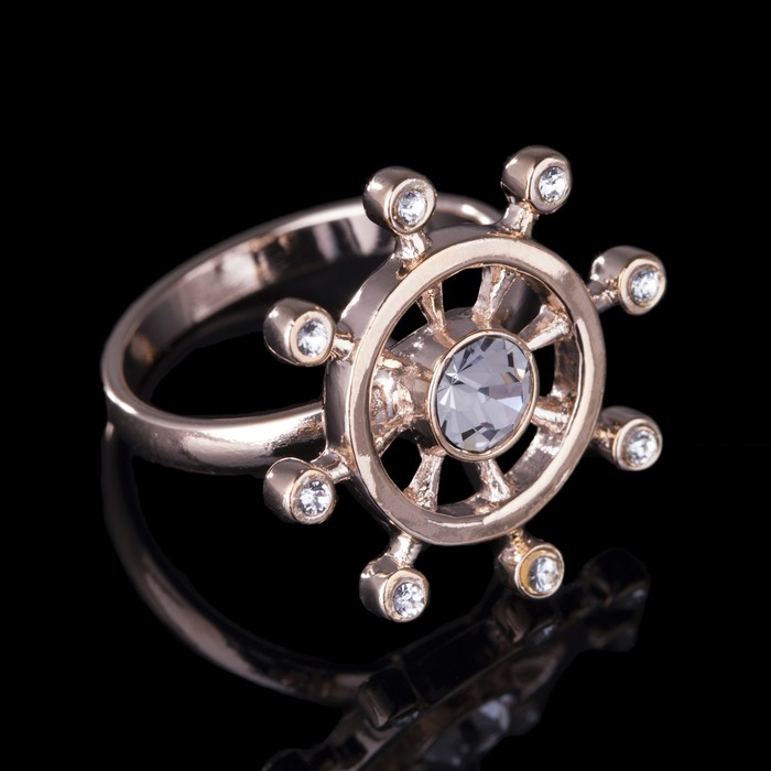 Кольцо "Рудерлис", размер 16, цвет белый в золоте