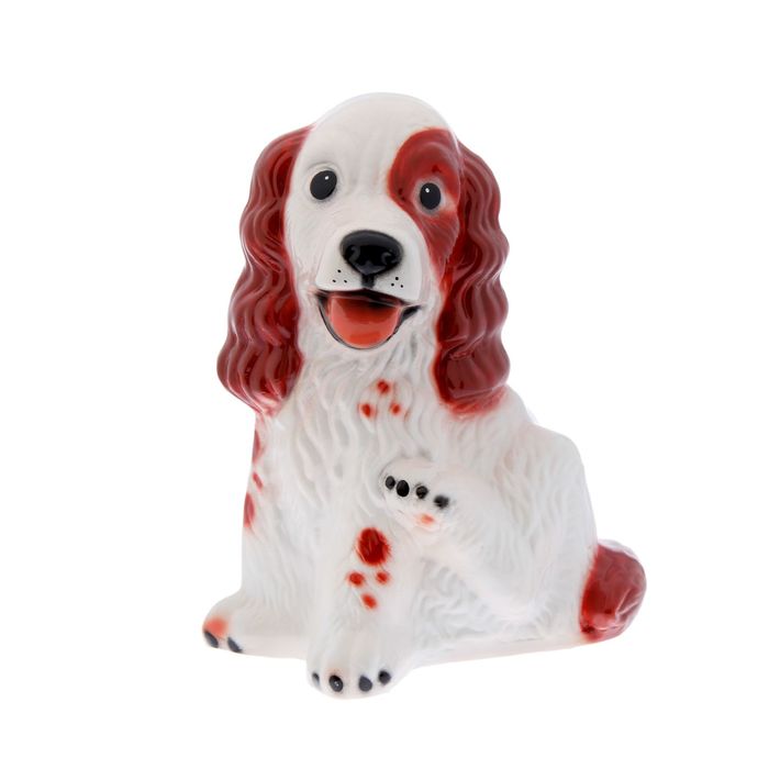 Статуэтка "Спаниэль" большая, белая