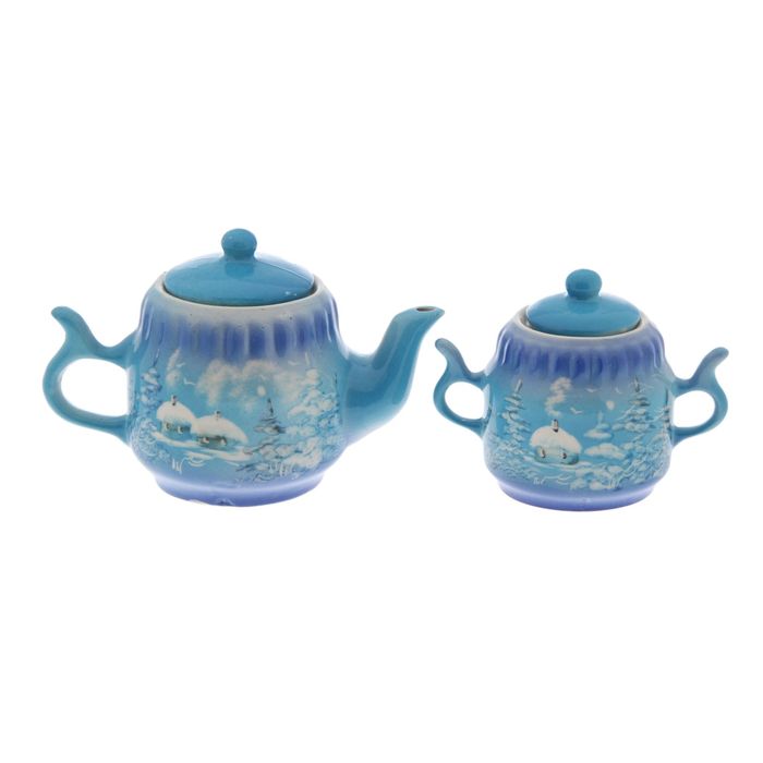 Чайник и сахарница "Зима" чайник 0,75 л и сахарница 0,37 л