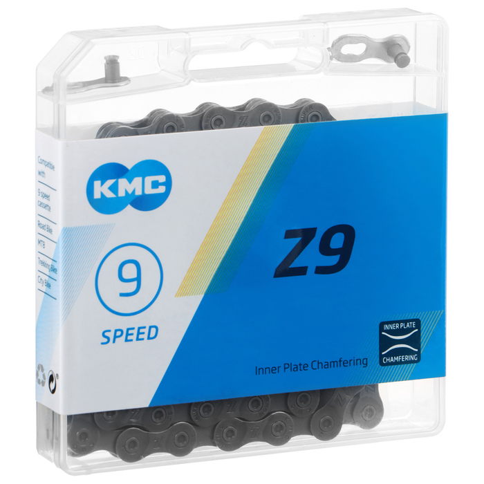 Цепь KMC Z99, 116 звеньев, 9 скоростей цепь узкая одинарная kmc k1 100 звеньев серебряный