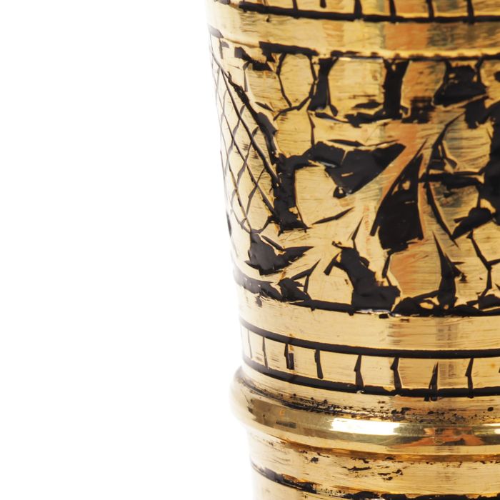 набор посуды золото с черным Арабская ночь (поднос+5 чашек + чайник) УЦЕНКА