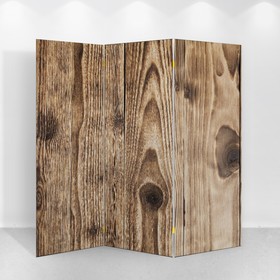 Ширма "Древесина обожженная", 160 × 150 см от Сима-ленд