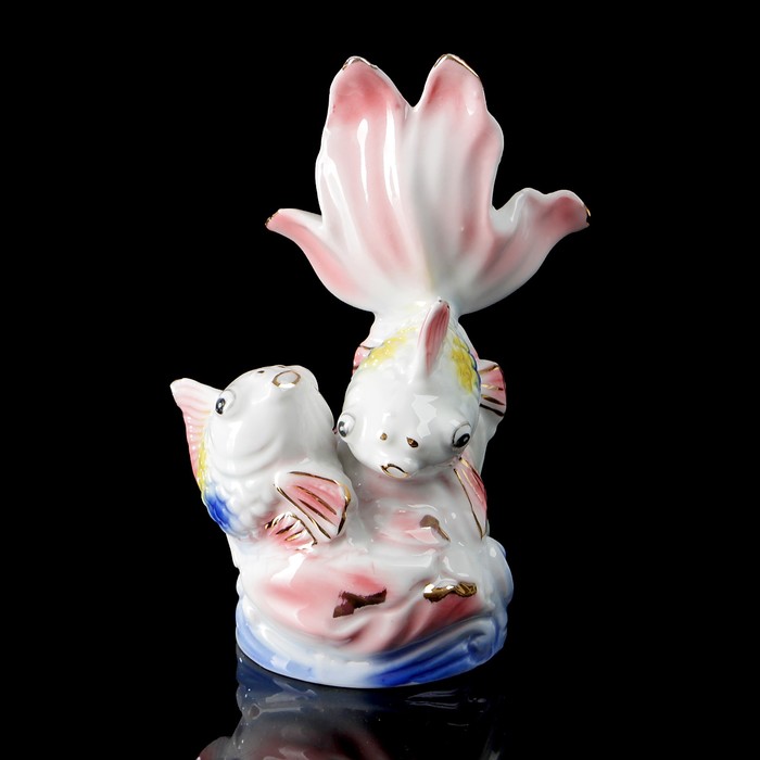 Сувенир «Две рыбы», 9х7х14 см, фарфор