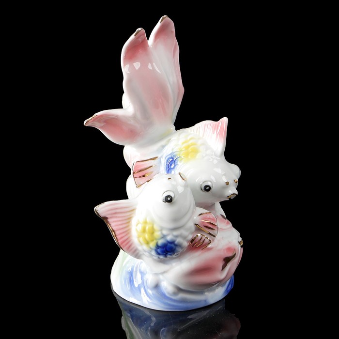 Сувенир «Две рыбы», 9х7х14 см, фарфор