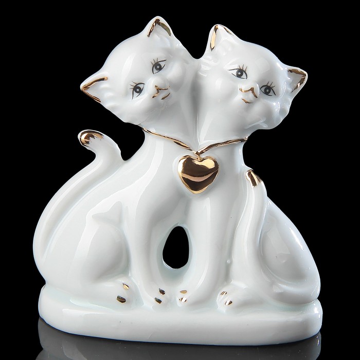 Сувенир «Два кота», 7,5х3х8 см, фарфор