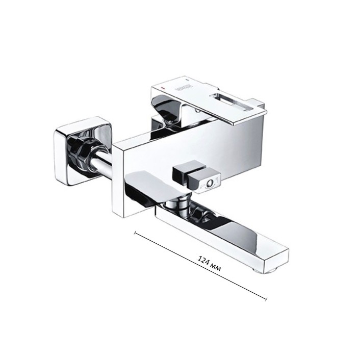 Смеситель для ванны WasserKRAFT Alme 1501, с коротким изливом, хром