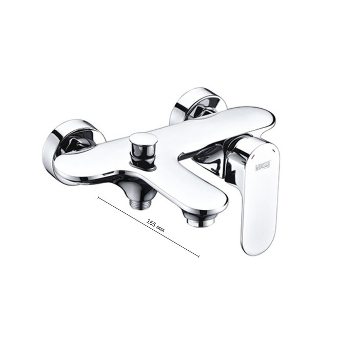 Смеситель для ванны WasserKRAFT Dinkel 5801, с коротким изливом, хром