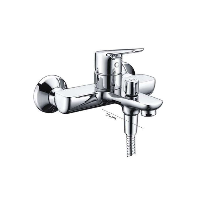 Смеситель для ванны WasserKRAFT Lippe 4501, с коротким изливом, хром