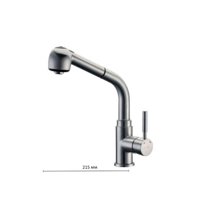 Смеситель для кухни WasserKRAFT Wern 4266, с выдвижной лейкой, "матовый хром"