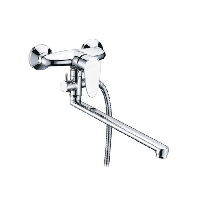 Смеситель для ванны WasserKRAFT Leine 3502L, с длинным поворотным изливом 350 мм, хром