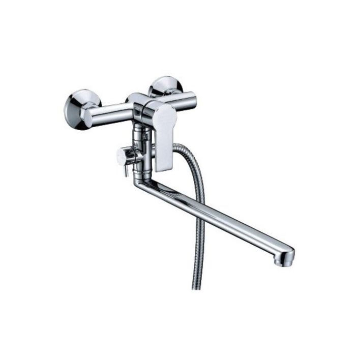 Смеситель для ванны WasserKRAFT Ammer 3702L, с длинным поворотным изливом 350 мм, хром