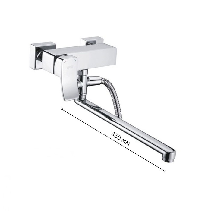 Смеситель для ванны WasserKRAFT Aller 1062L, с длинным поворотным изливом 350 мм, хром