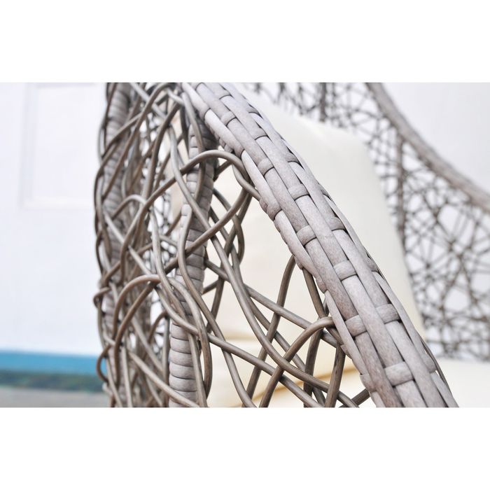 Комплект мебели из 2х кресел и 1 кофейного столика, иск. ротанг, бежевый