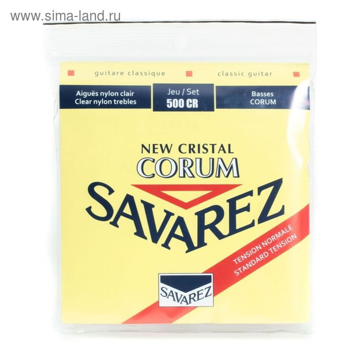 фото Струны для классической гитары savarez 500cr new cristal corum normal tension