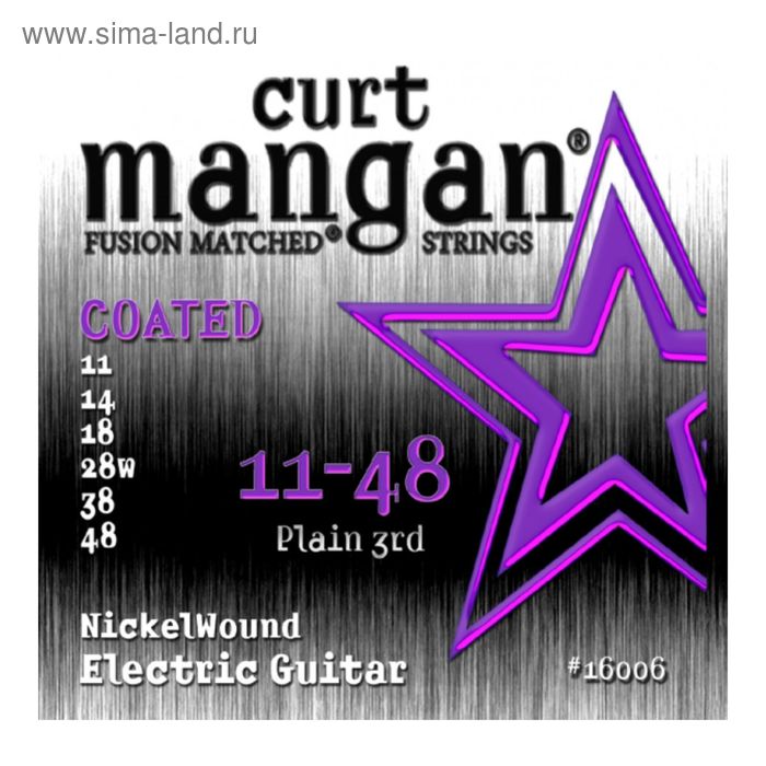 Струны для электрогитары CURT MANGAN 11-48 Nickel Wound COATED