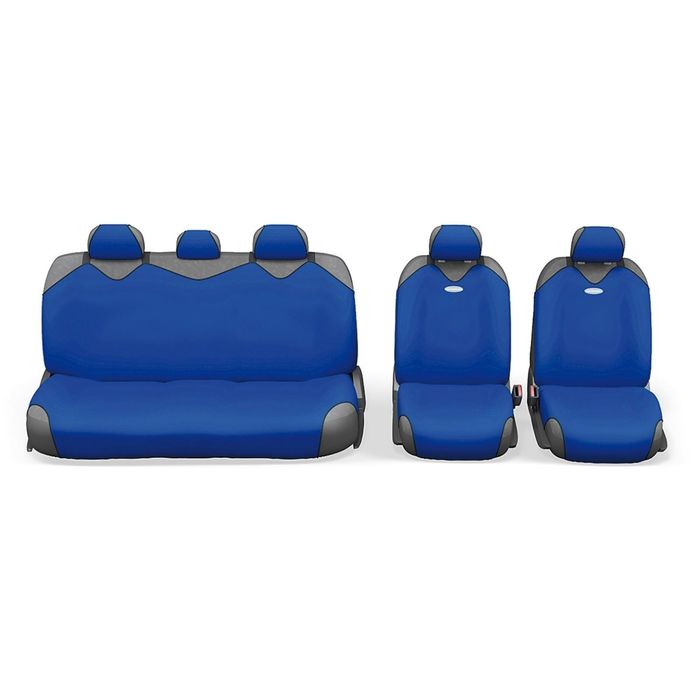 Чехол-майка AUTOPROFI R-1 SPORT R-802 BL, полиэстер, 9 предметов, цвет синий