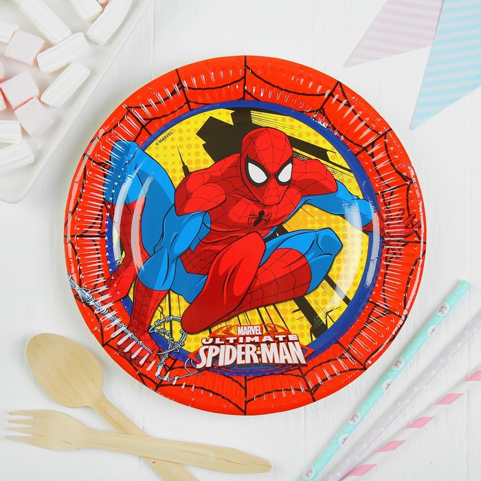 Тарелка бумажная "Человек-паук. Суперсила", набор 8 шт., 22 см