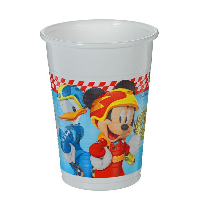 Стаканы пластиковые 200 мл "Микки Маус Гонщик" (набор 8 шт) / Mickey Roadster