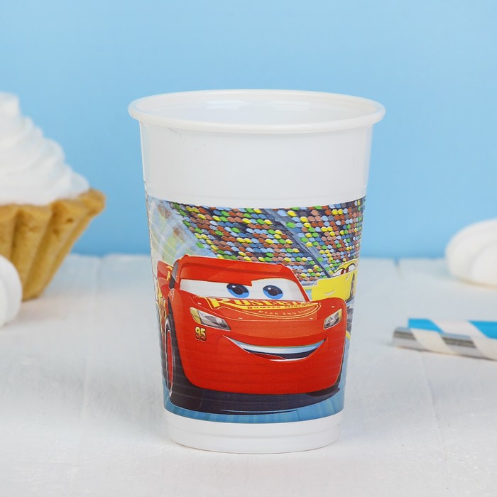 Стаканы пластиковые 200 мл "Тачки 3" (набор 8 шт) / Cars 3