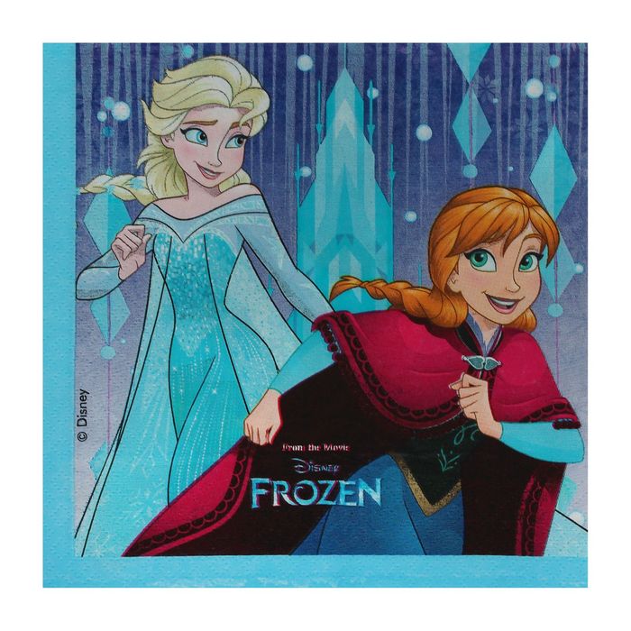 Салфетки 33*33 см "Холодное сердце. Торжество: снежки" (набор 20 шт)/ Frozen Snowflakes