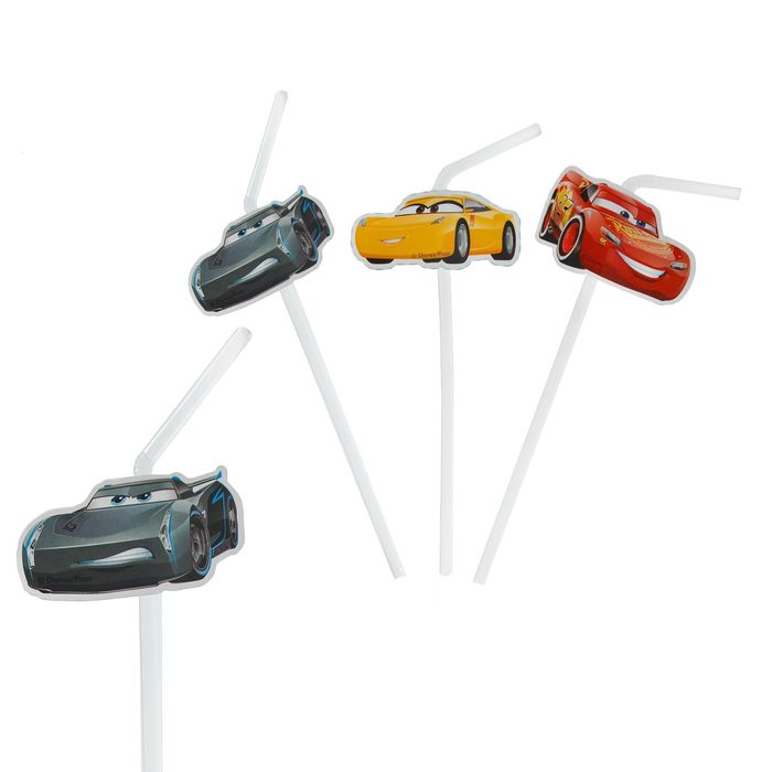 Трубочки "Тачки 3" (набор 6 шт) / Cars 3