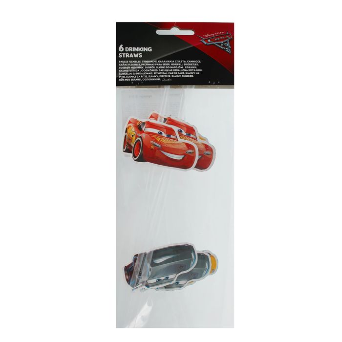 Трубочки "Тачки 3" (набор 6 шт) / Cars 3
