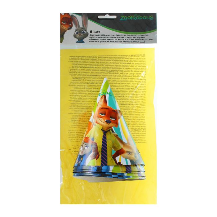 Колпаки "Зверополис" (набор 6 шт) / Zootropolis