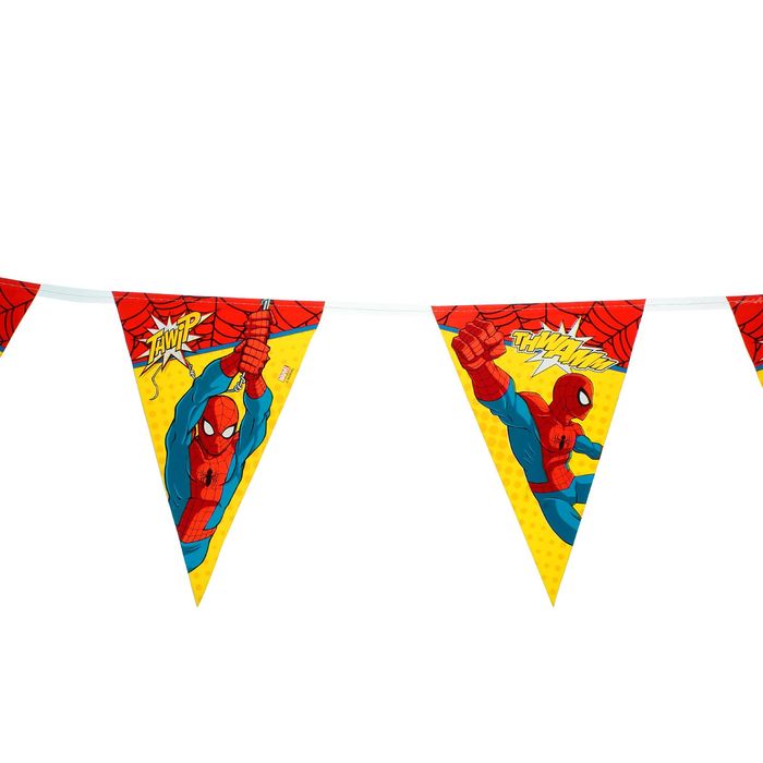 Гирлянда-вымпелы 2,3 м "Человек-Паук. Супер сила" / Ultimate Spiderman Power