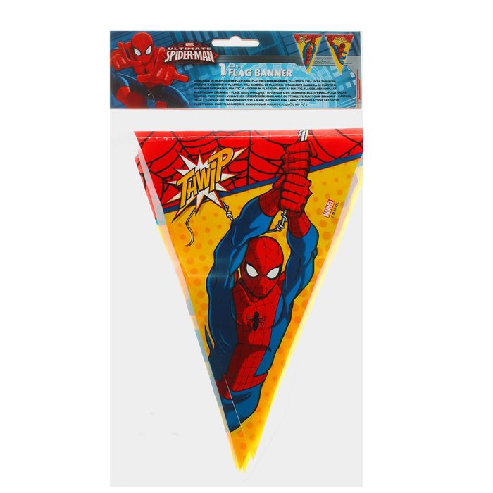 Гирлянда-вымпелы 2,3 м "Человек-Паук. Супер сила" / Ultimate Spiderman Power
