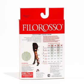 

Колготки компрессионные Filorosso Anticellulitic, 240/70 den,1 класс, цвет чёрный, размер 3