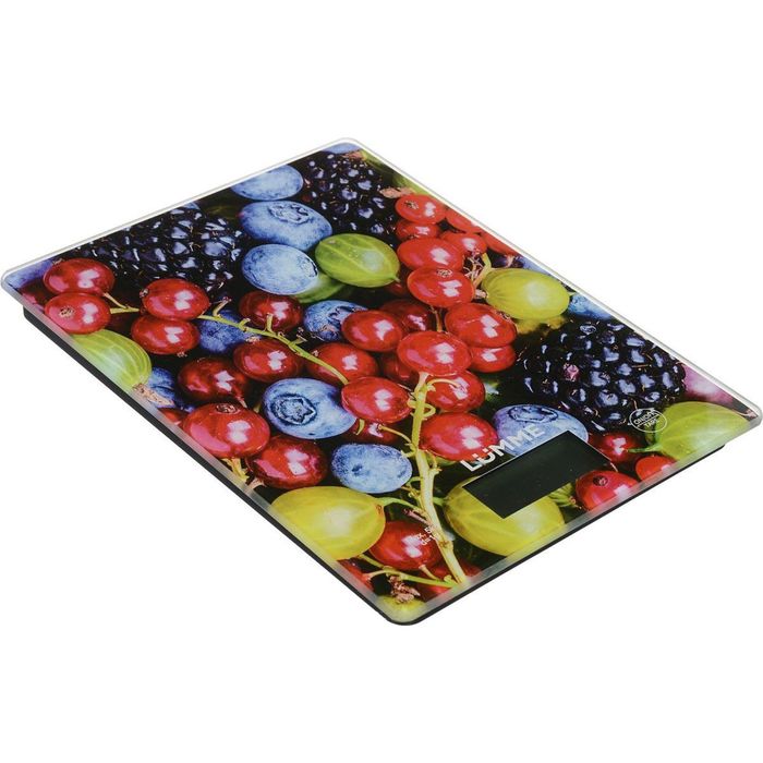 Весы кухонные Lumme LU-1340, электронные, до 5 кг, ягодный микс