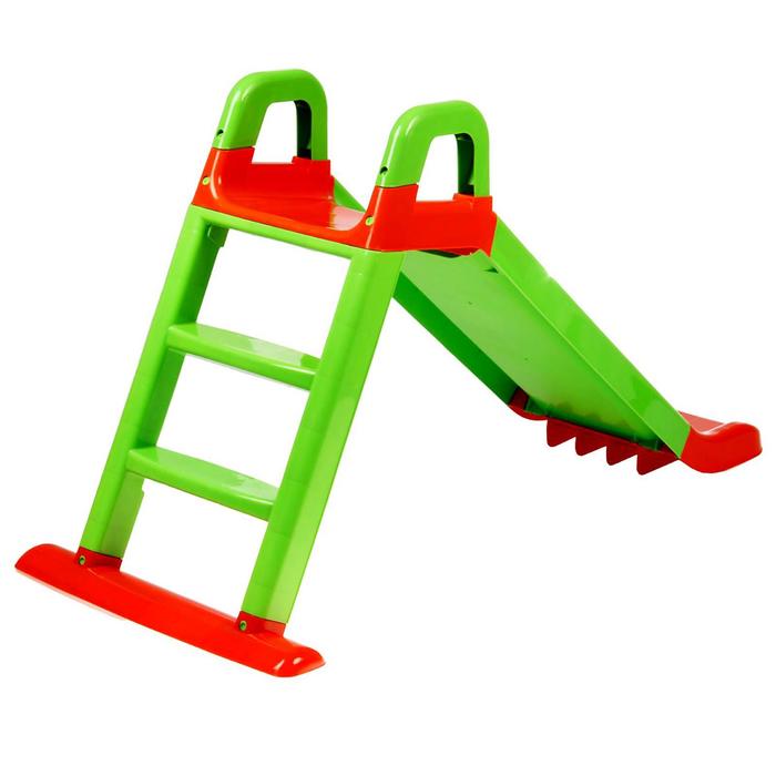 Детская горка, цвет зелёный