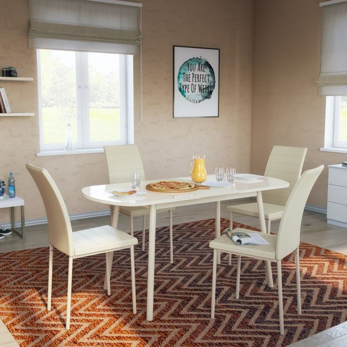 Стул "Винс", 41 х 40 х 95 см, цвет белый/белый, экокожа