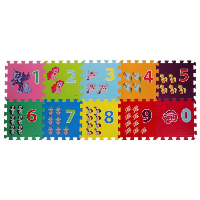 Коврик-пазл "Мой маленький пони" с вырезанными цифрами