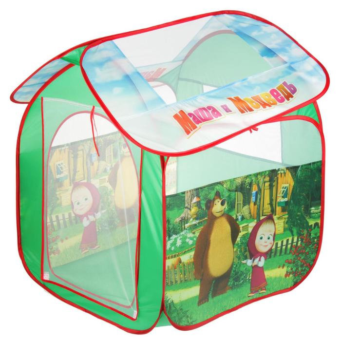 Игровая палатка «Маша и Медведь», в сумке детская игровая палатка царевны в сумке 40x40x4см gfa tsar r