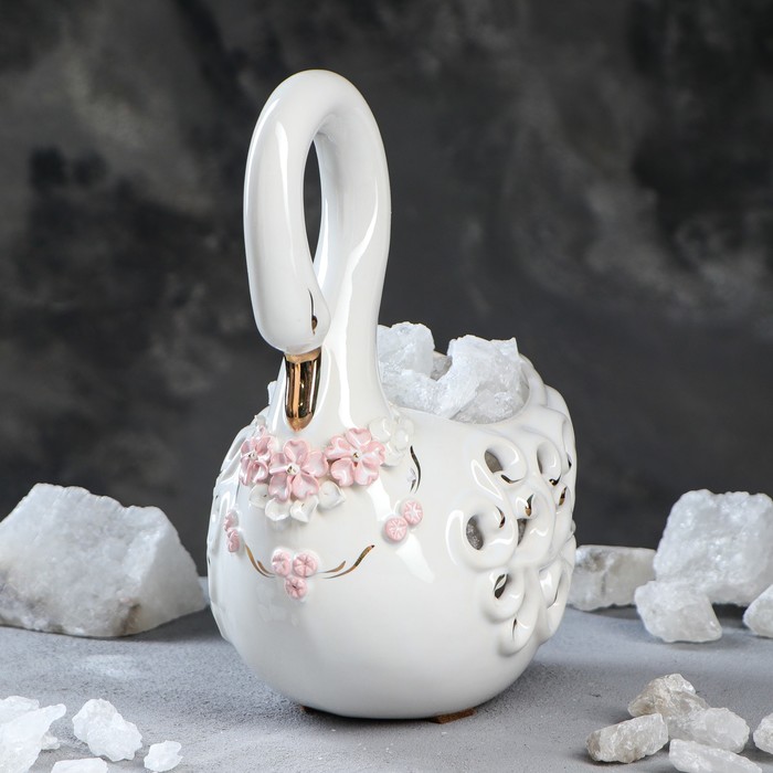 Светильник соляной "Лебедь", малая, керамическое основание, 2-3 кг