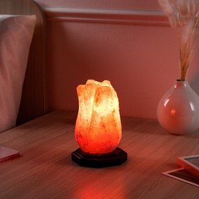 Соляная лампа 'Тюльпан малый', цельный кристалл, 15 см, 1.5 кг Ош