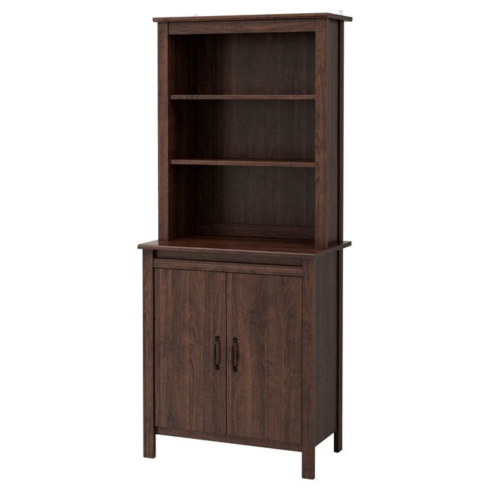 Высокий шкаф с дверцей, цвет коричневый БРУСАЛИ