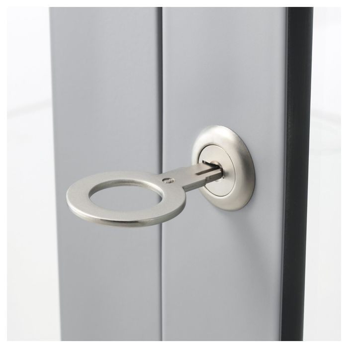 Шкаф-витрина, цвет серый ФАБРИКОР