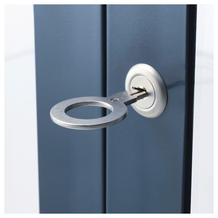 Шкаф-витрина, цвет синий ФАБРИКОР